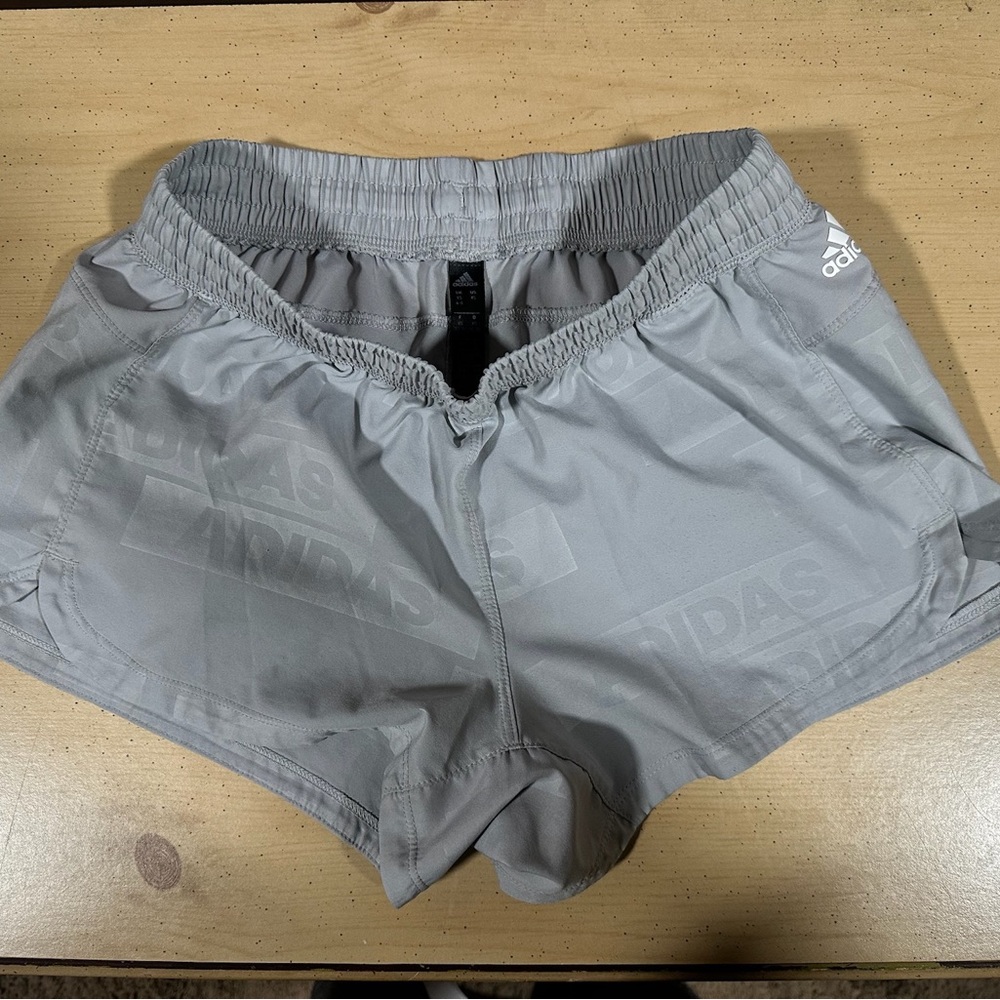 adidas Women's Light Gray Athletic Running Shorts